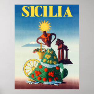 Sommar på Sicilien, Italien Poster