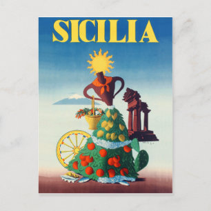 Sommar på Sicilien, Italien Vykort