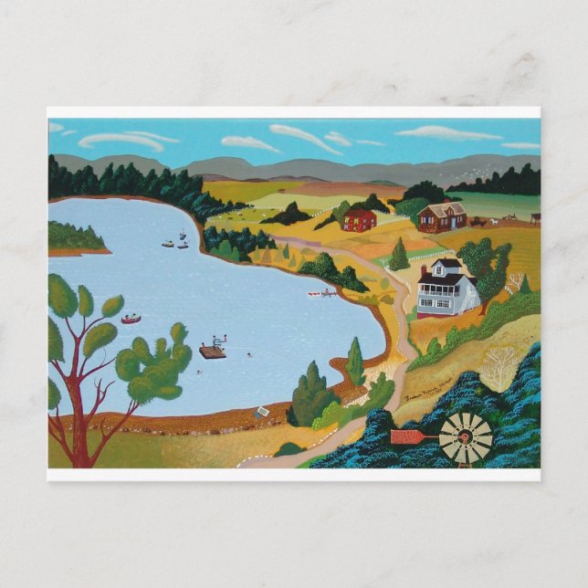 Sommar på sjön George Vykort (Framsida)