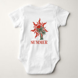Sommar Palmträd Sol Retro Tropisk T Shirt