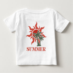 Sommar Palmträd Sol Retro Tropisk T Shirt