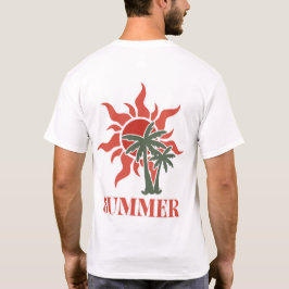 Sommar Palmträd Sol Retro Tropisk T Shirt