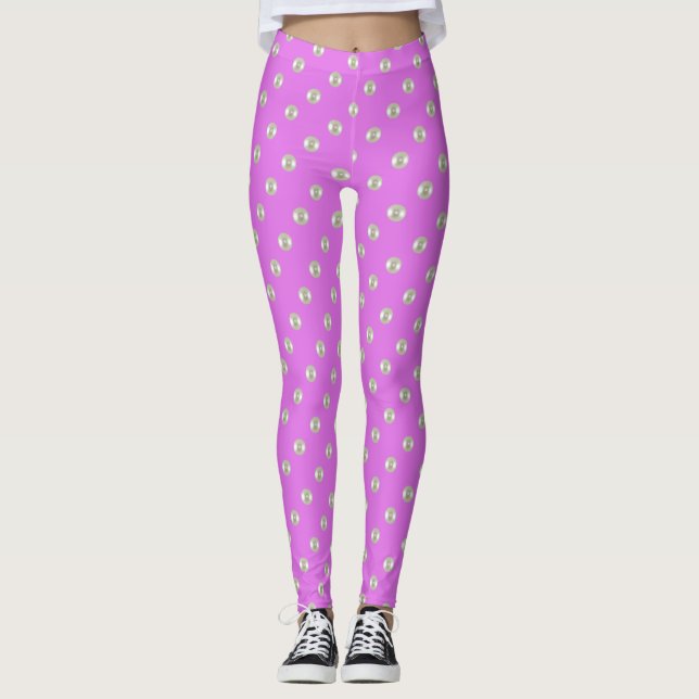Sommar pärlor på lila leggings (Framsida)