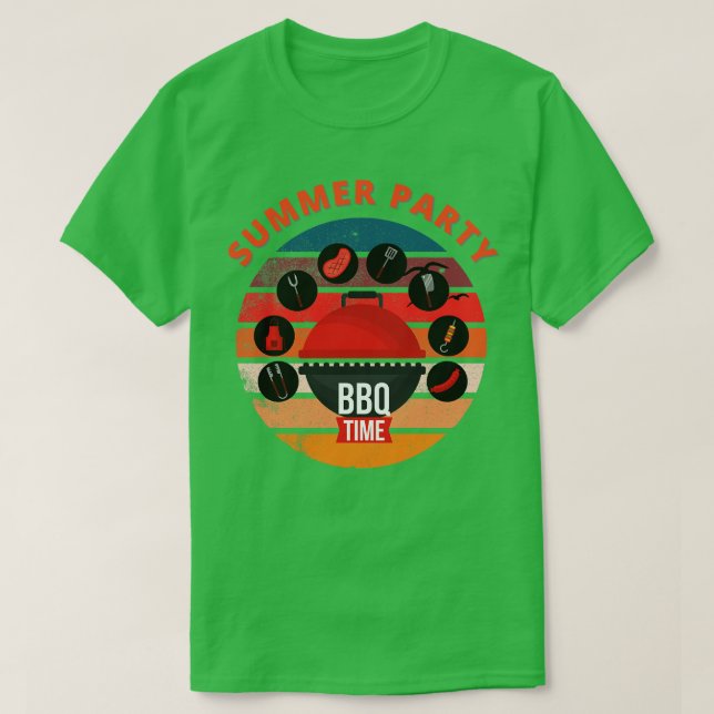 Sommar Party BBQ-tid T Shirt (Design framsida)