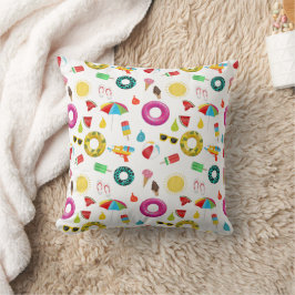 Sommar Party Beach Roligt Mönster Kudde