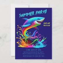 Sommar Party-Colorful Shark Stänk