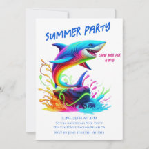 Sommar Party-Colorful Shark Stänk