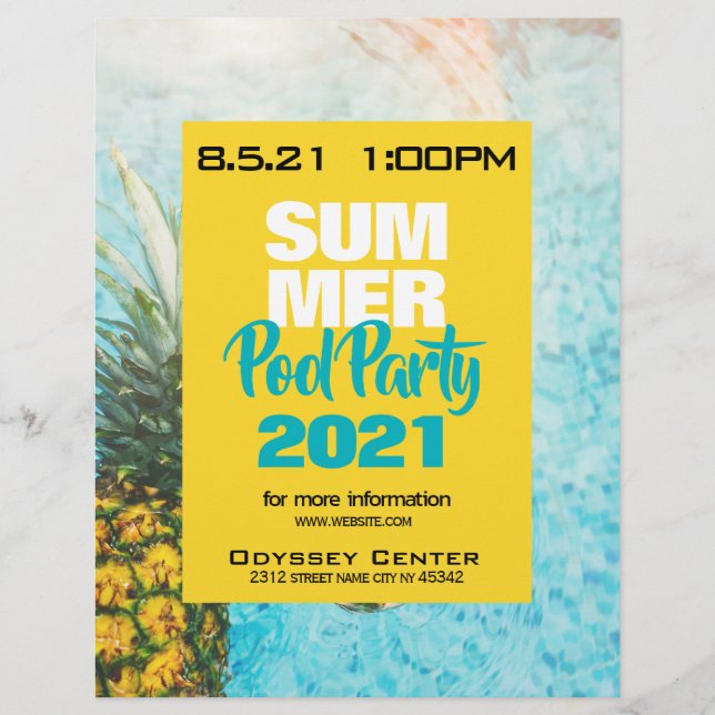 Sommar Party Festival Flyer (Framsidan)