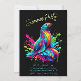 Sommar Party - Inbjudan till Lejona Stänk i färglö