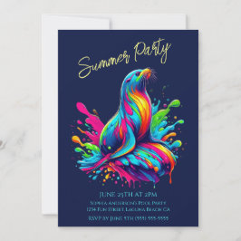 Sommar Party - Inbjudan till Lejona Stänk i färglö