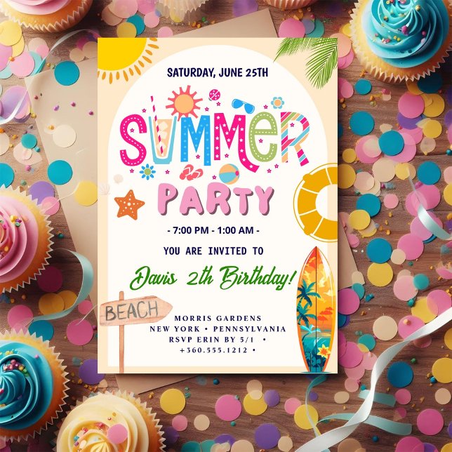 Sommar Party Inbjudningar (Skapare uppladdad)