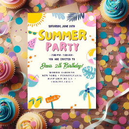 Sommar Party Inbjudningar