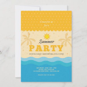 Sommar Party Inbjudningar