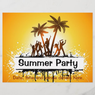 Sommar-party Reklamblad