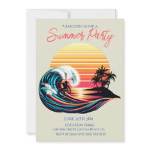 Sommar Party- Surfning vid solnedgång