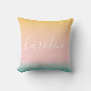 Sommar Pastel Gradient   PERSONLIG NAMN Kudde