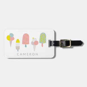 Sommar Pastel Ice Cream Personlig Bagagebricka