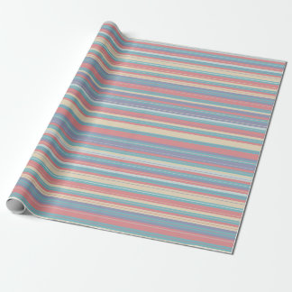 Sommar Pastel Stripe Wrapping Papper Presentpapper