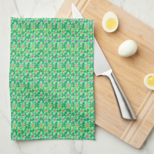 Sommar Pastell Krita Blommig Mikrofiber Kökshanddu Kökshandduk