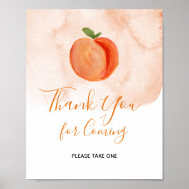 Sommar Peach Tack för att du kom Poster