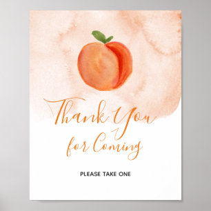 Sommar Peach Tack för att du kom Poster