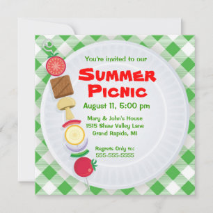 Sommar Picknick Inbjudan