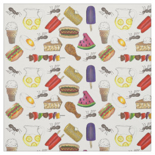 Sommar Picnic Food Maj Paj Popsicle Grill Cookout Tyg
