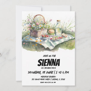 Sommar Picnic på inbjudan till fält