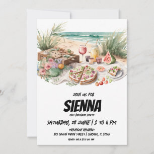 Sommar Picnic på strandinbjudan Inbjudningar