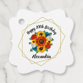 Sommar Picnic Party Geometric Blommigt Gåvor Etiketter