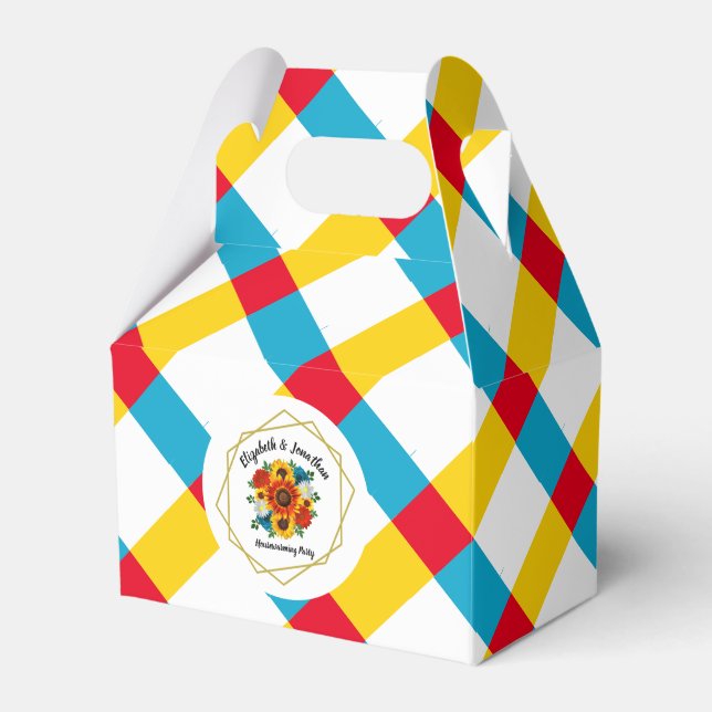 Sommar Picnic Party Geometric Blommigt Presentaskar (Framsidan Sidan)