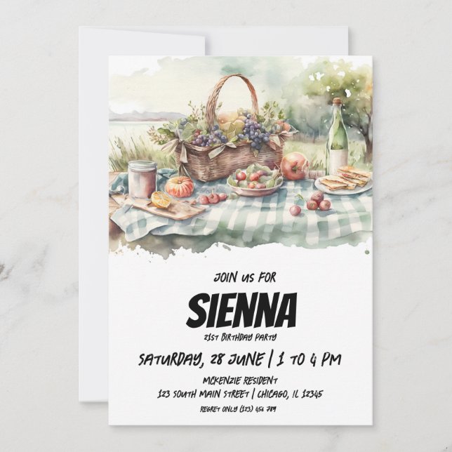 Sommar-Picnic-servervyinbjudan Inbjudningar (Framsida)