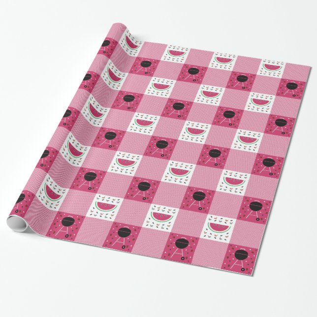 Sommar Picnic Wrapping Papper Presentpapper (Utrullad)