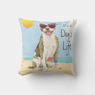 Sommar Pit Bull Terrier Pillow Kudde