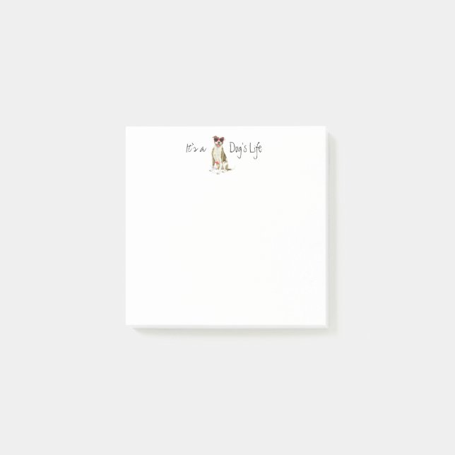 Sommar Pit Bull Terrier Post-it Notes Block (Framsida)