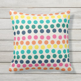 Sommar-Polka dots färgad utomhusfyllning Utomhuskudde