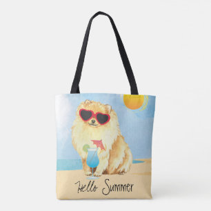 Sommar Pomeranian Tygkasse