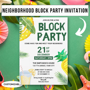 Sommar Pool Snabbmat Picknick Kul Granne Blockfest Inbjudningar
