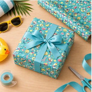 Sommar poolparty 2-årsfest presentpapper