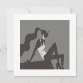 Sommar Poolparty Glamour Modet Art Card Inbjudningar