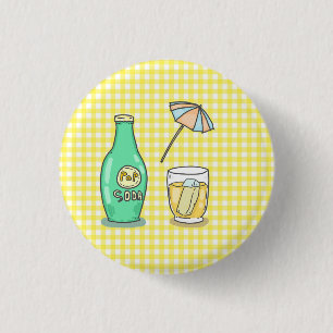 Sommar Pop Soda Vibes - Cute Tecknad Drink Knapp