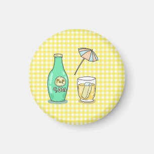 Sommar Pop Soda Vibes - Cute Tecknad Drink Magnet