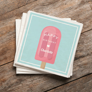 Sommar Popsicle Barns födelsedag Party Pappersservett