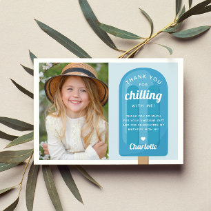 Sommar Popsicle Barns födelsedag Photo Tack Kort