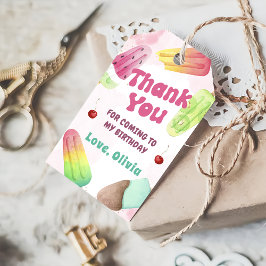 Sommar Popsicle Birthday Tack Gift-Märkre Presentetikett