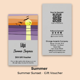 Sommar-Porträtt-format Gift Voucher Visitkort