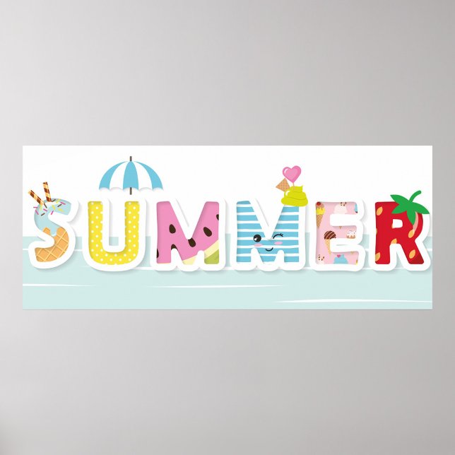 Sommar Poster (A playful "SUMMER" theme decorations!)