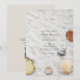 Sommar QR-kod OSA Beach Wedding Inbjudningar