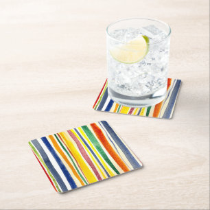 sommar rand underlägg papper kvadrat