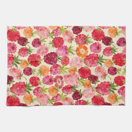 Sommar Raspberry Watercolor Coquette Kökshandduk